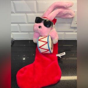 1993 Energizer Bunny 29” Plush Christmas Stocking w/ Sunglasses Drum